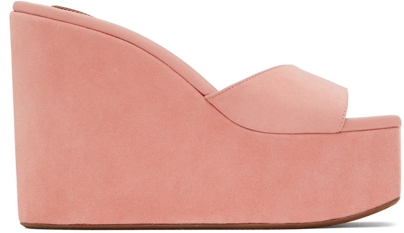 Oblačila Alaïa ALAÏA Platform Wedge Mules Roza | AA3M051C0C05