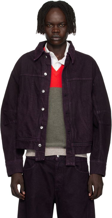 Jakna Eckhaus Latta Eckhaus Latta 'El Jacket Redux' Denim Jacket Lila | 1224-EL-PF25-A, 0