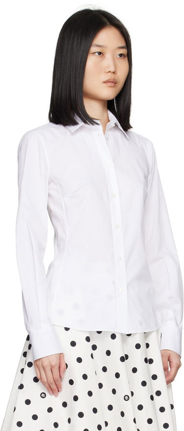 Srajce Dolce & Gabbana White Spread Collar Shirt Bela | F5G19T FUEEE, 3