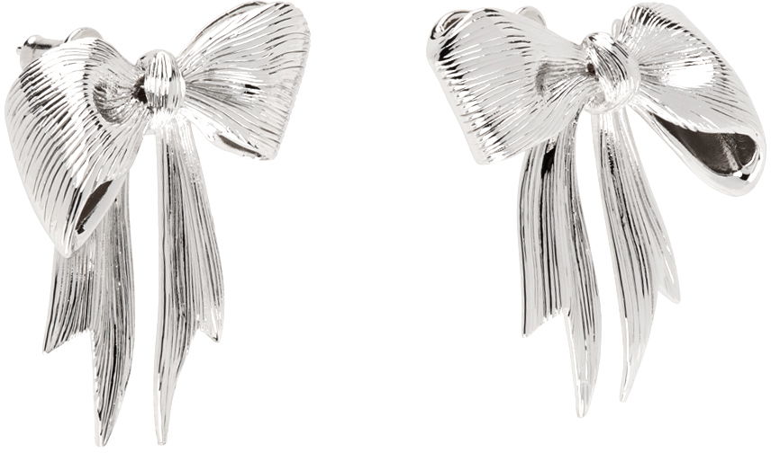 Uhani SHUSHU/TONG YVMIN Edition Stringy Bowknot Earrings Kovinski | 24822SLV00DLR, 1