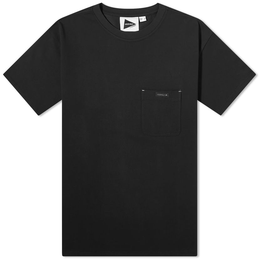 Majica GRAMICCI Pocket Tee by Gramicci x And Wander Črna | GUT4-S3007-BLK