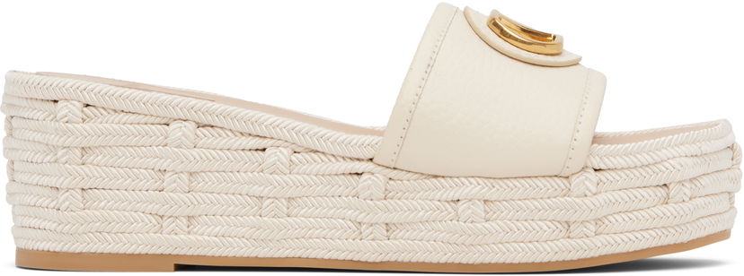 Nega čevljev Valentino Valentino Garavani VLogo Signature Espadrille Wedge Sandals Bež | 6W0S0LY8DTW