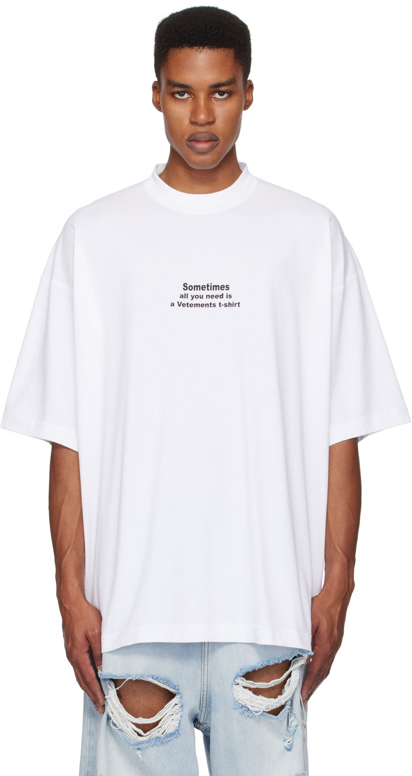 Majica VETEMENTS 'All You Need' Oversized T-Shirt Bela | UA66TR690W