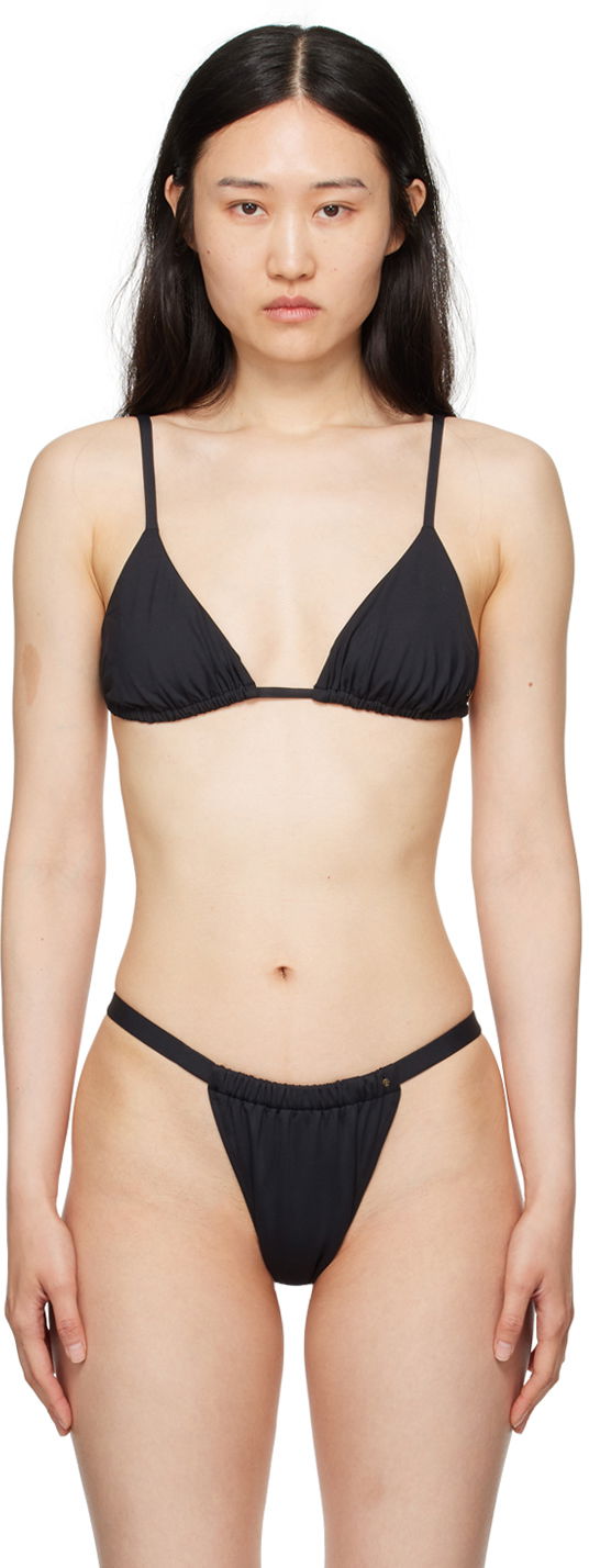 Kopalke Anine Bing ANINE BING Brielle Women's Triangle Bikini Top Črna | A-11-10282-BLK26, 0