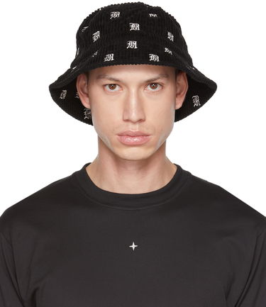 Klobuk R13 R13 Corduroy Allover Logo Bucket Hat Črna | R13WA026-R153B, 0