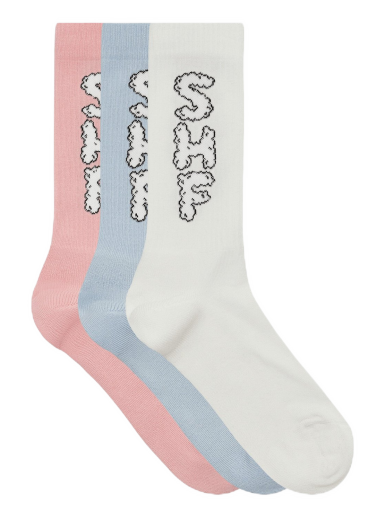Nogavice Sky High Farm 3 Pack Cloud Logo Sock Večbarvna | SHF03K003 1
