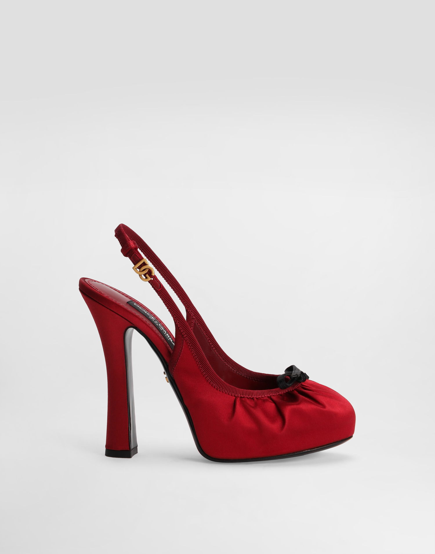 Superge in čevlji Dolce & Gabbana Dolce & Gabbana Satin Slingbacks with Bow Detail Rdeča | CG0927AD1608S652, 0