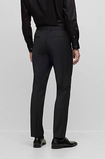 Hlače BOSS Wool Blend Formal Trousers Črna | 50479999, 1