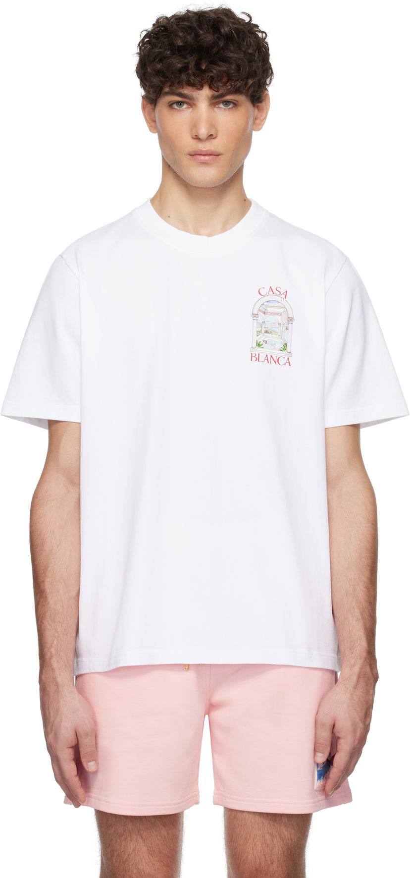 Majica Casablanca 'Le Passage' Print T-Shirt Bela | U-MPS25-JTS-001-07