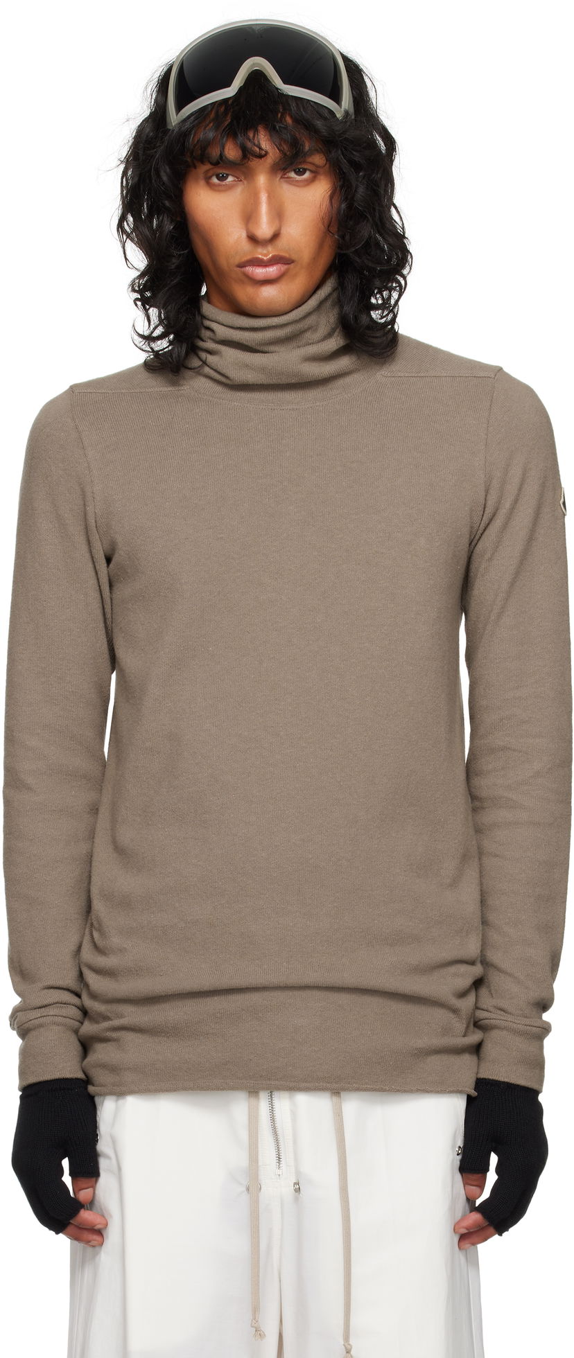 Pleteni pulover Rick Owens Turtleneck Long Sleeve Siva | MU02D8P02 M4435