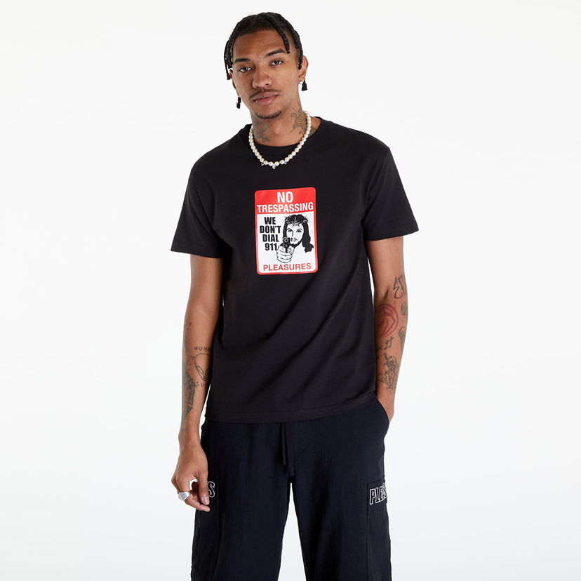 Majica Pleasures Trespass T-Shirt Črna | P24SP053 BLACK