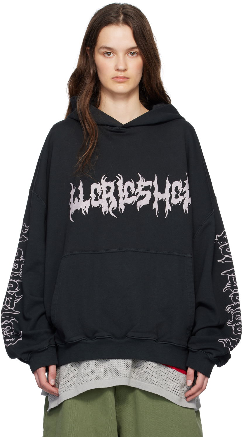 Pulover 032C 032c Faithless Oversized Hoodie Črna | S25-URC-0631-050-W