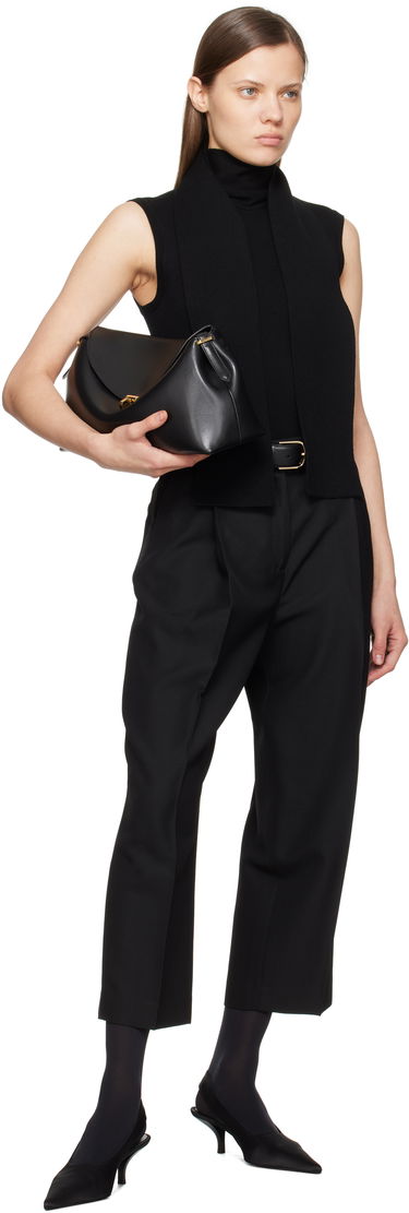 Hlače TOTEME TOTEME Pleated Straight Trousers Črna | 251-WRB0254-FB0026, 3