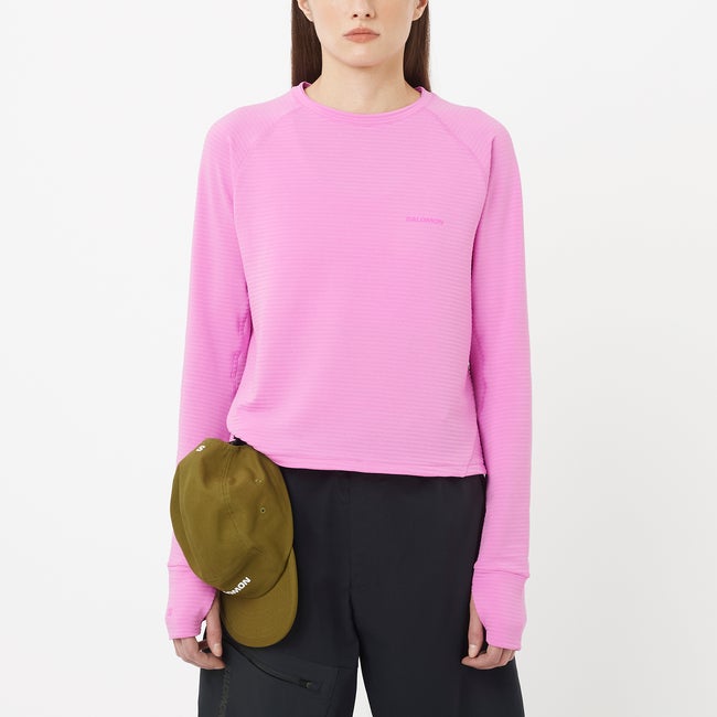 Majica Salomon Long-Sleeve Essential Lightwarm Top Roza | LC2604500