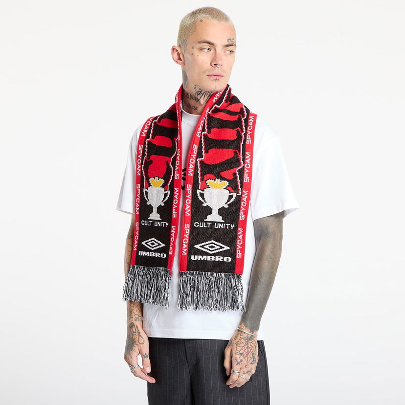 Šala Umbro Cult Unity SPYCAM Knitted Fringe Scarf Večbarvna | UBMW232YA11 BLK0042