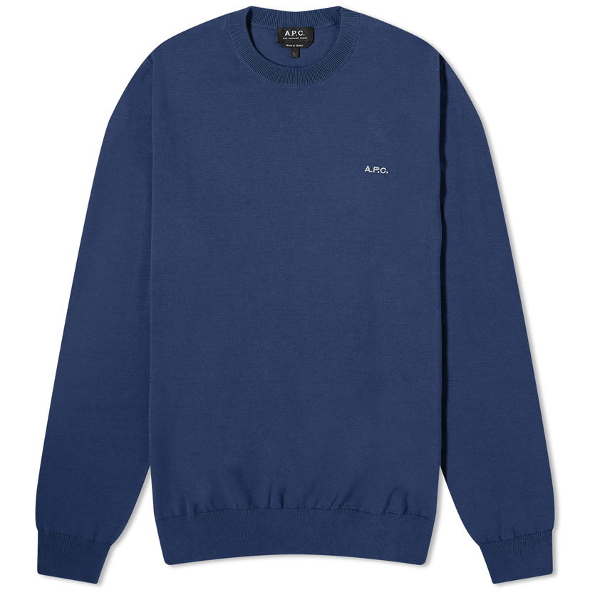 Pleteni pulover A.P.C. Mayeul Crew Sweater Mornarica | COEZJ-H23291-IAK