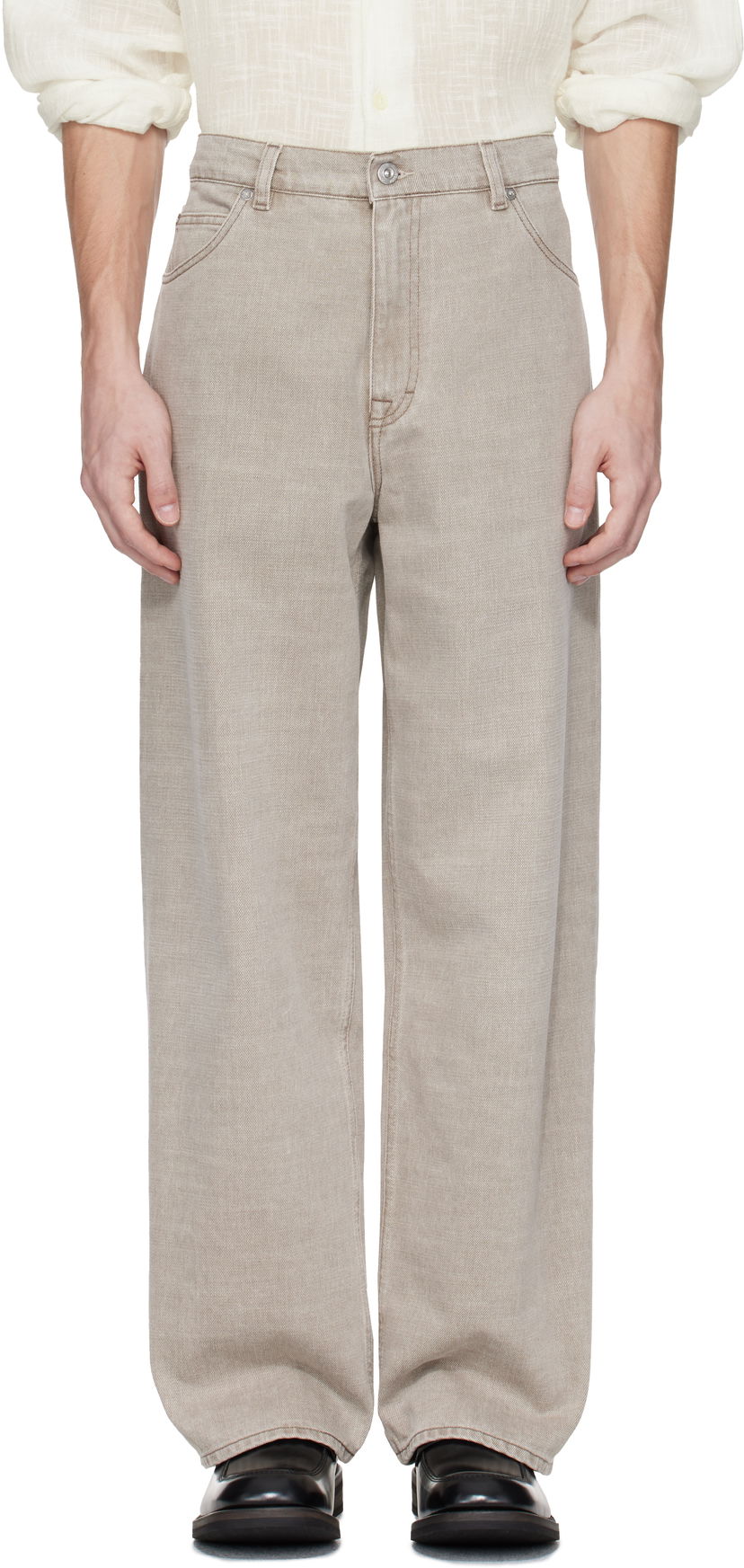 Kavbojke OUR LEGACY OUR LEGACY Vast Cut Jeans Bež | M2255VV