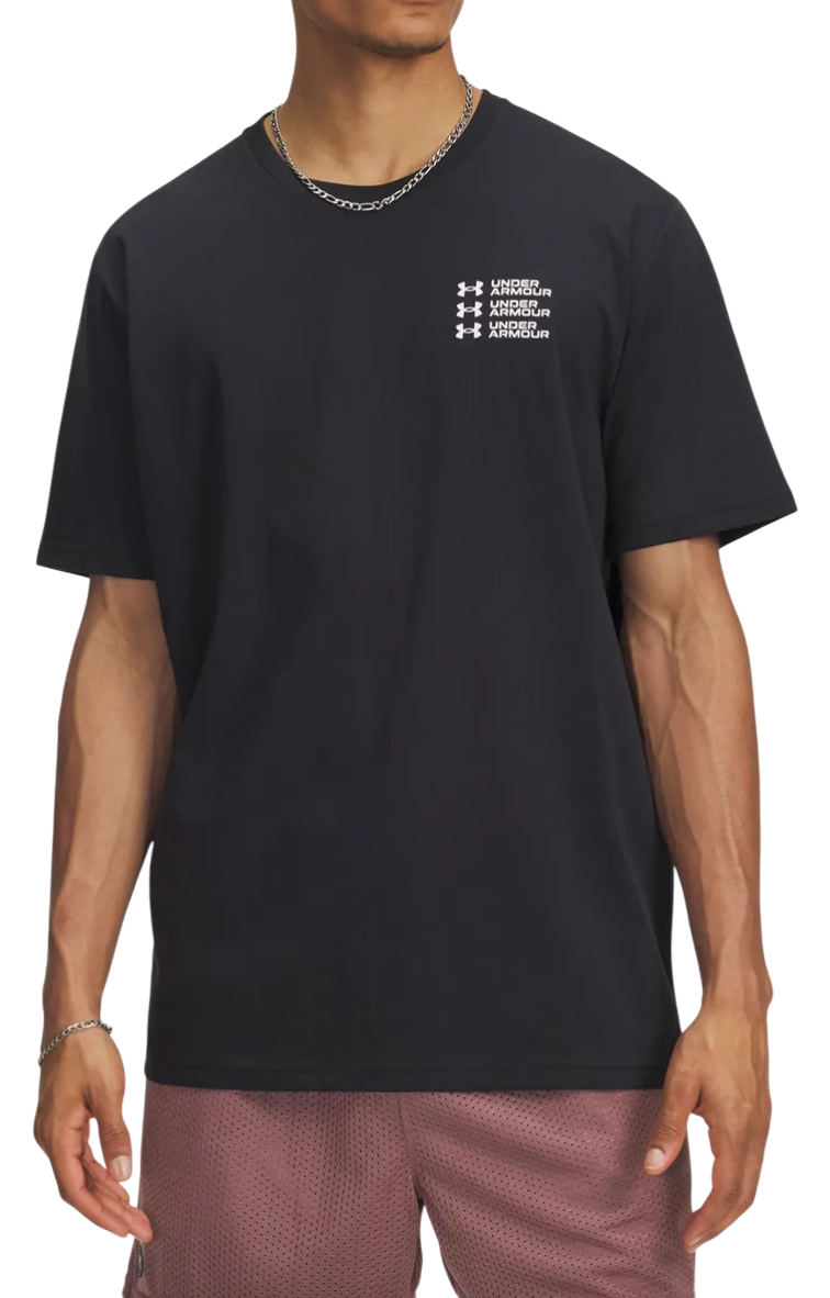 Majica Under Armour UA Triple Stack Logo Short Sleeve T-Shirt Črna | 6004173-001