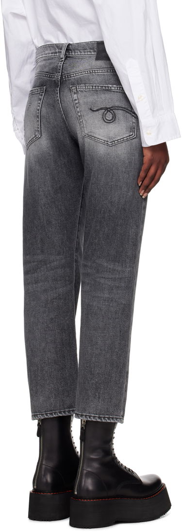 Kavbojke R13 R13 Straight-Leg Boyfriend Jeans Siva | R13W5083-D137C, 2