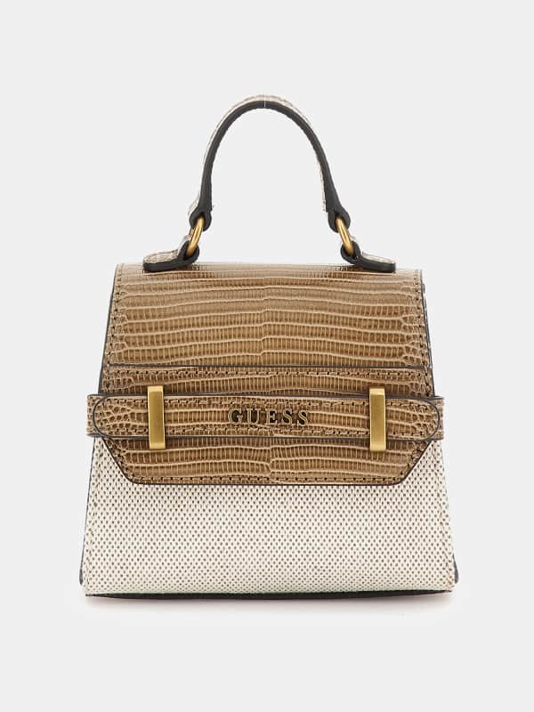 Torba za čez ramo GUESS Sestri Croc-Look Mini Večbarvna | HWAB8985770, 0