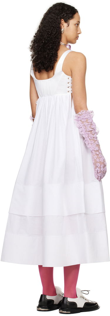 Obleke Chopova Lowena Layered Midi Dress Bela | 1330, 2
