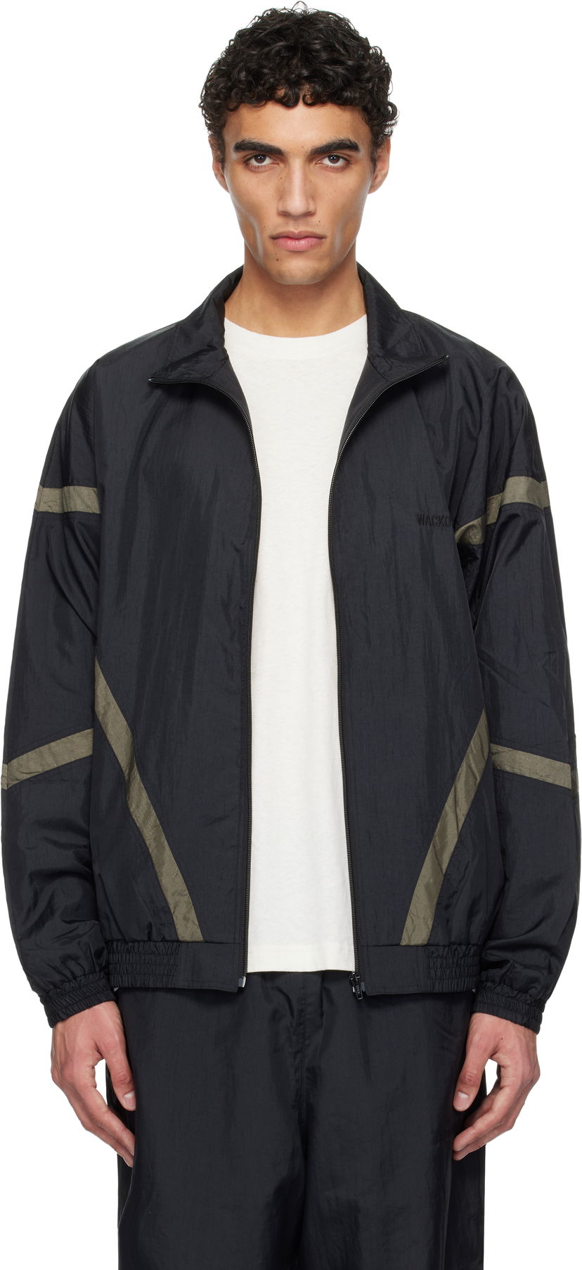 Vetrovka WACKO MARIA WACKO MARIA Nylon Track Jacket Črna | 25SSE-WMO-TJ02