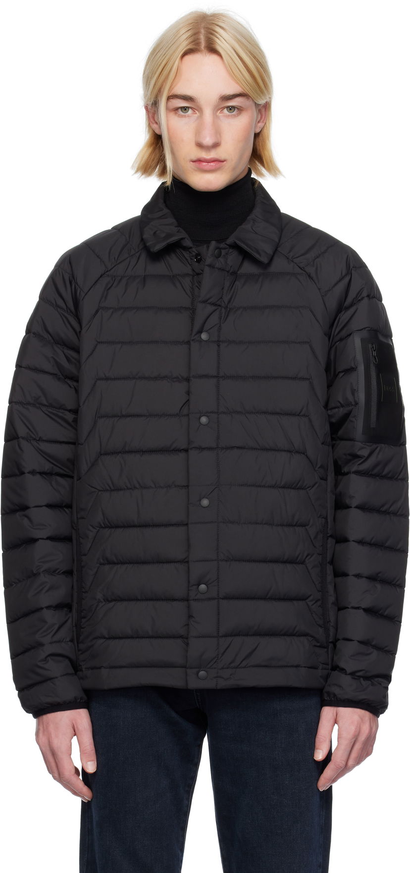 Puhovka BOSS Water-Repellent Jacket Črna | 50542781