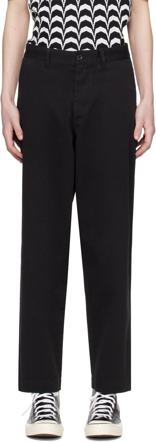 Hlače Fred Perry Straight Leg Trousers Črna | T6530