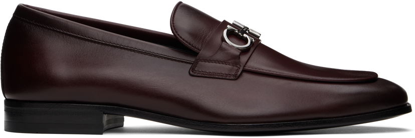 Superge in čevlji FERRAGAMO Salvatore Ferragamo Gancini Ornament Loafers Bordo | 778976