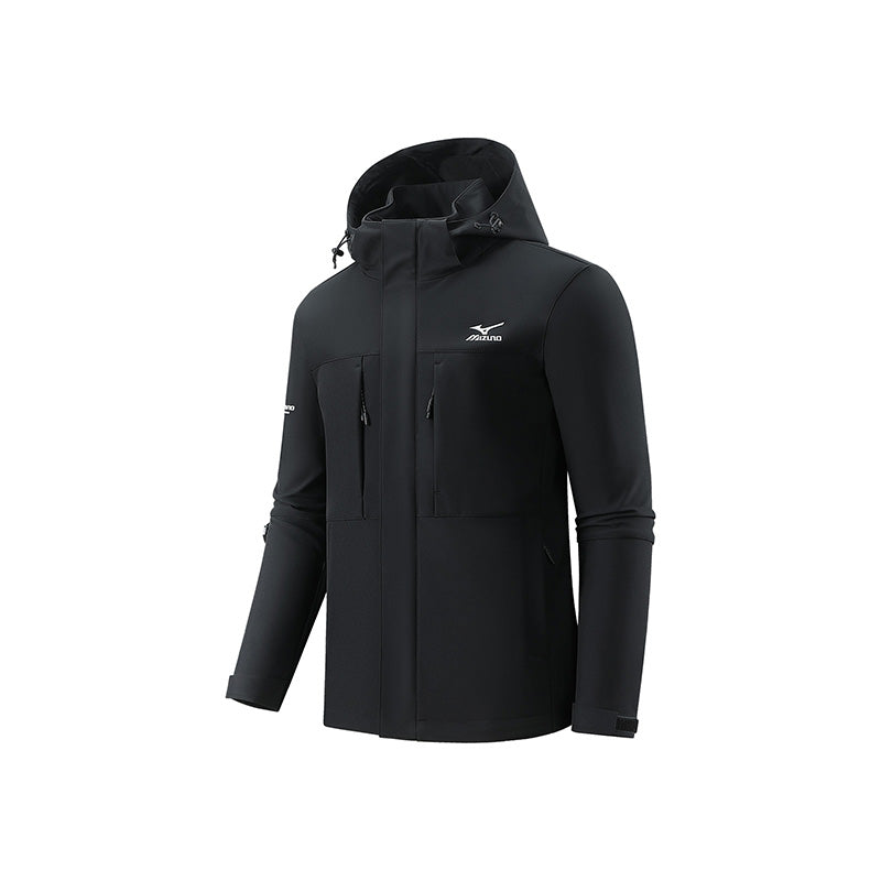 Vetrovka Mizuno Men's Hooded Sport Jacket Črna | A2CC3502