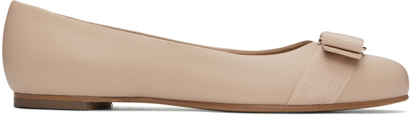 Oblačila FERRAGAMO Salvatore Ferragamo Varina Ballerina Flats Bež | 01A181 757566
