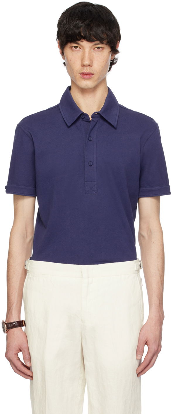 Polo majica Orlebar Brown Sebastian Polo Mornarica | 278727