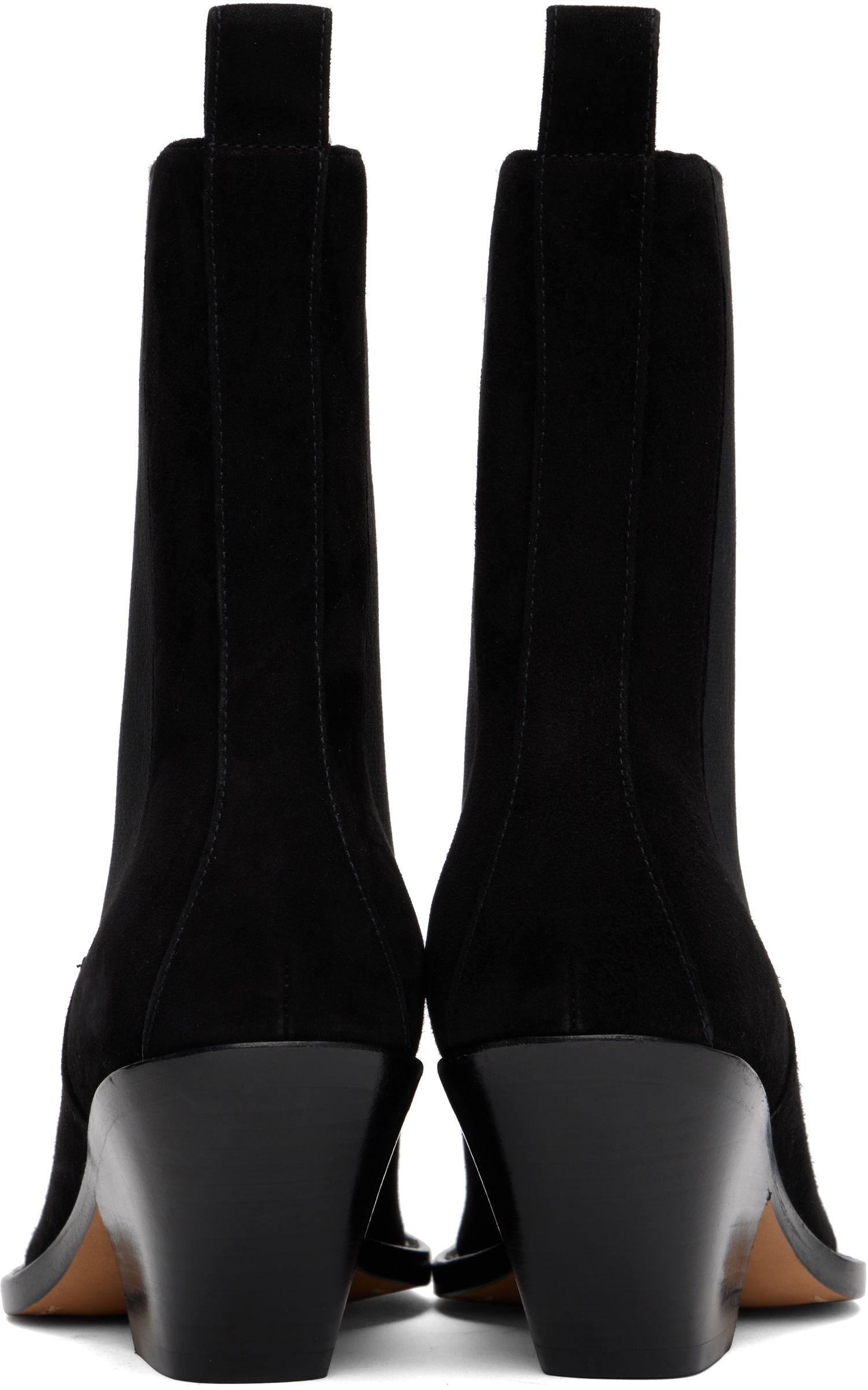 Superge in čevlji Khaite KHAITE Austin Suede Ankle Boots Črna | F1092-849, 1