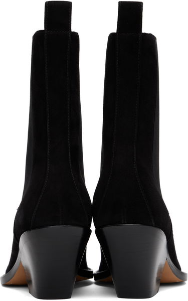 Superge in čevlji Khaite KHAITE Austin Suede Ankle Boots Črna | F1092-849, 1