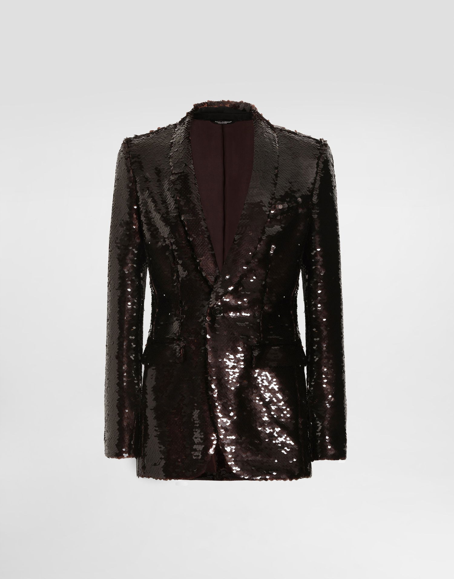 Jakna Dolce & Gabbana Dolce & Gabbana Single-Breasted Sequin Jacket Rjava | G2VT4TFLSF0M0774, 0