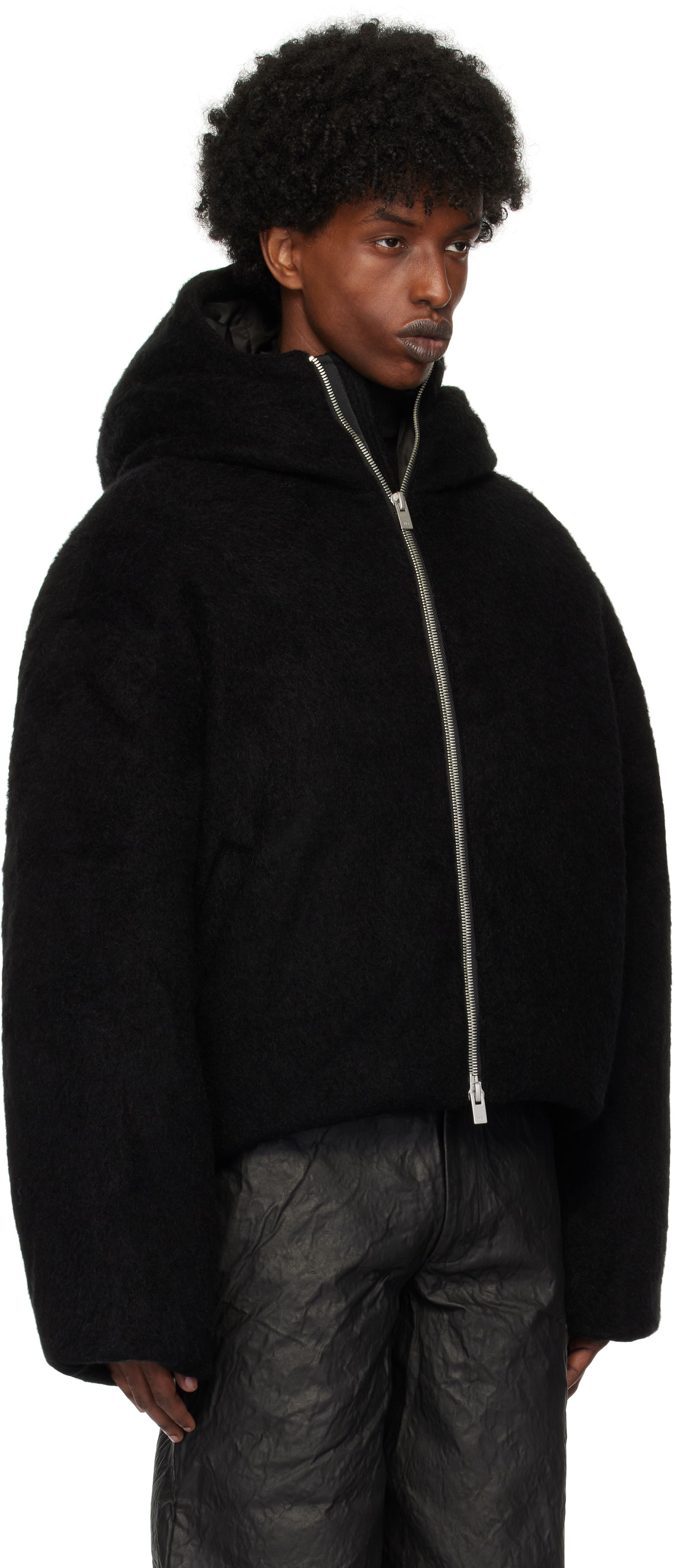 Pulover HELIOT EMIL Obelis Mohair Down Jacket Črna | AW24_W_02_141_BLK01, 1