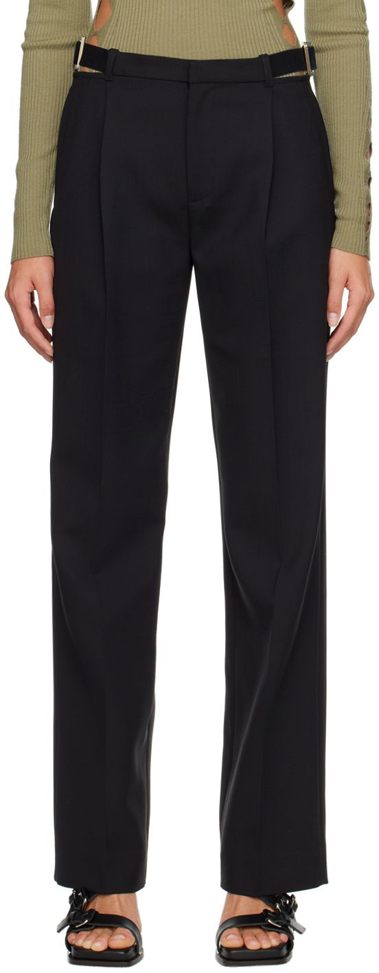 Hlače Dion Lee Safety Slider Black Trousers Črna | C2154P23