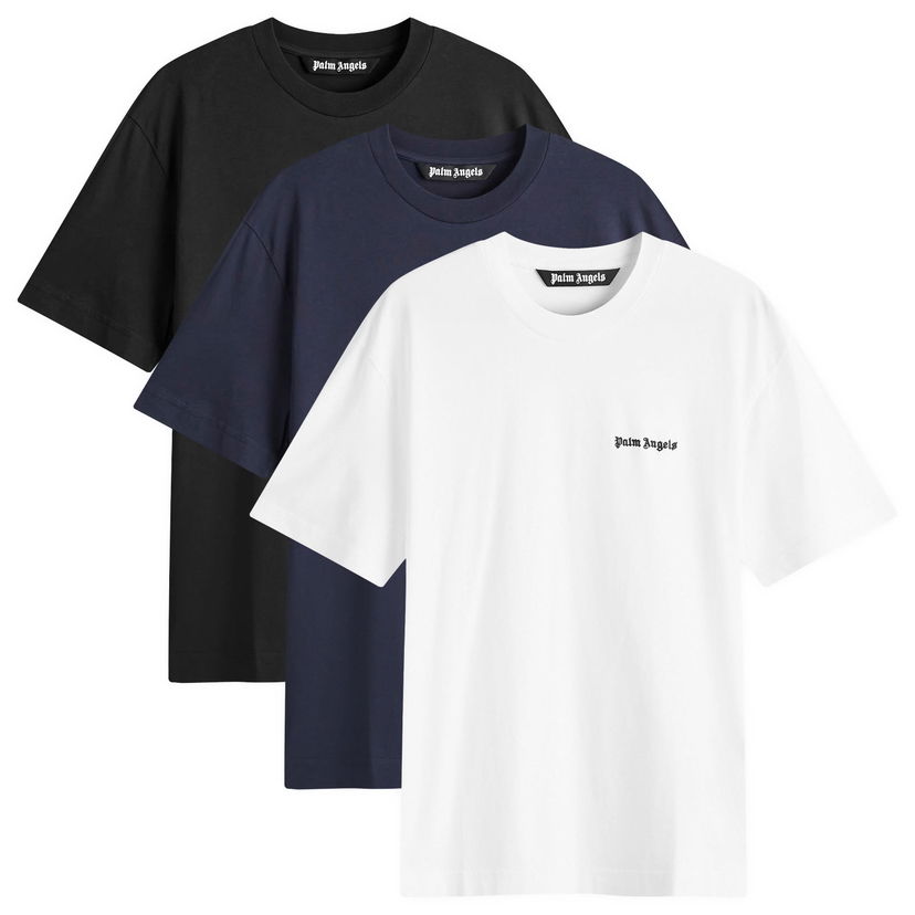 Majica Palm Angels Logo T-Shirt 3 Pack Bela | PM2B001C99JER0018484