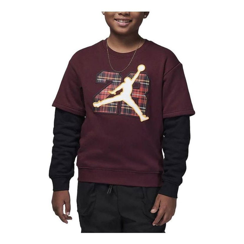 Pleteni pulover Jordan Jordan 23 2fer Crew Top Bordo | FZ1677-681