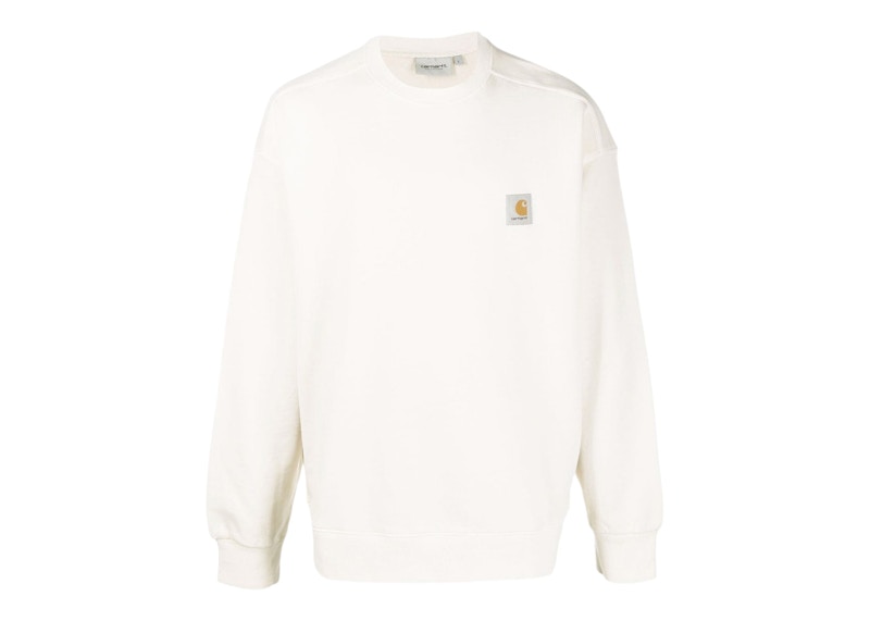 Pulover Carhartt WIP Nelson Sweatshirt Ecru Bela | I029957 - Ecru
