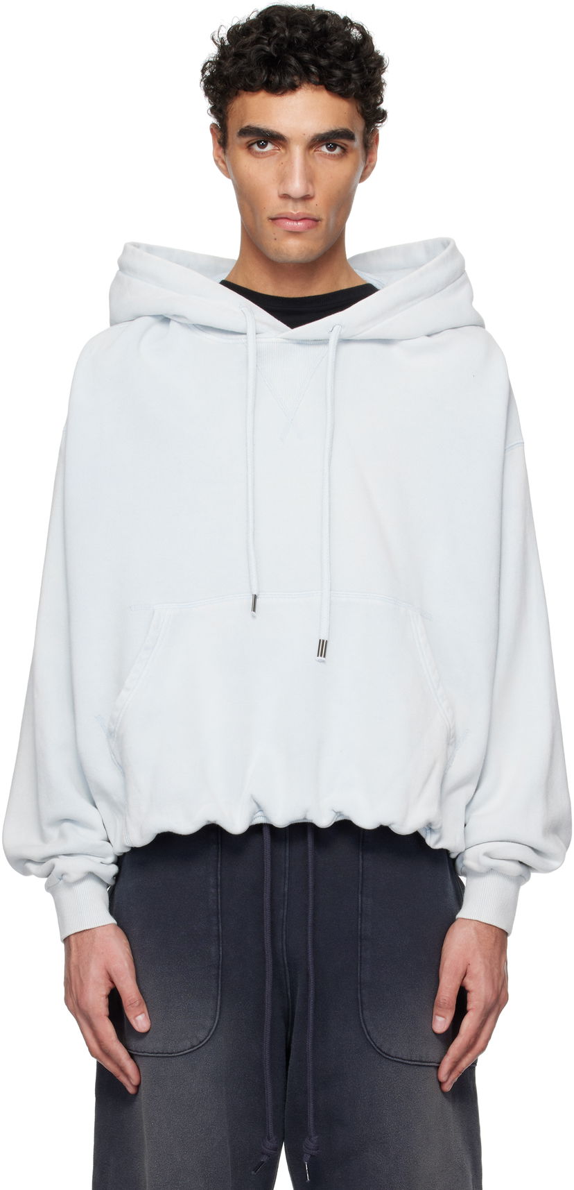 Pulover R13 R13 Balloon Popover Hoodie Modra | R13MK215-001BE