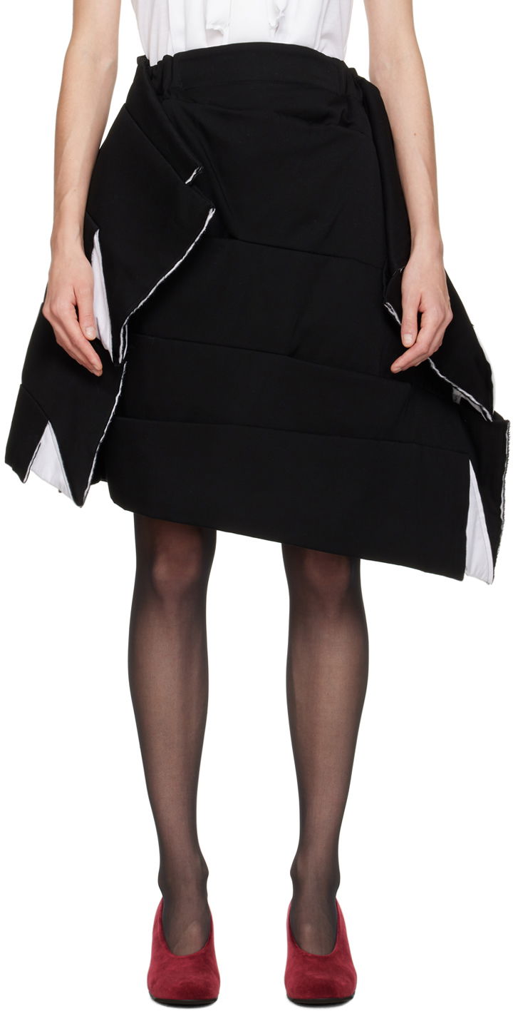 Krila Comme des Garçons Tiered Midi Skirt Črna | GL-S005-051