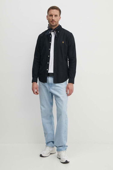 Srajce Polo by Ralph Lauren Slim Fit Button-Down Collar Shirt Črna | 710767828, 1