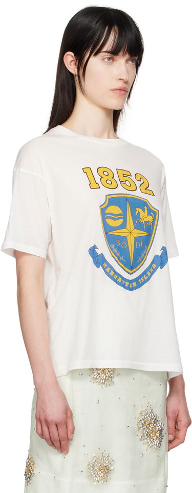 Majica Bode Bode Crest Boxy T-Shirt Bela | MRS25CS008, 1