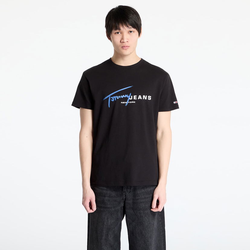 Majica Tommy Hilfiger Tommy Jeans Signature Dna Regular Fit Tee Črna | DM0DM20817 BDS
