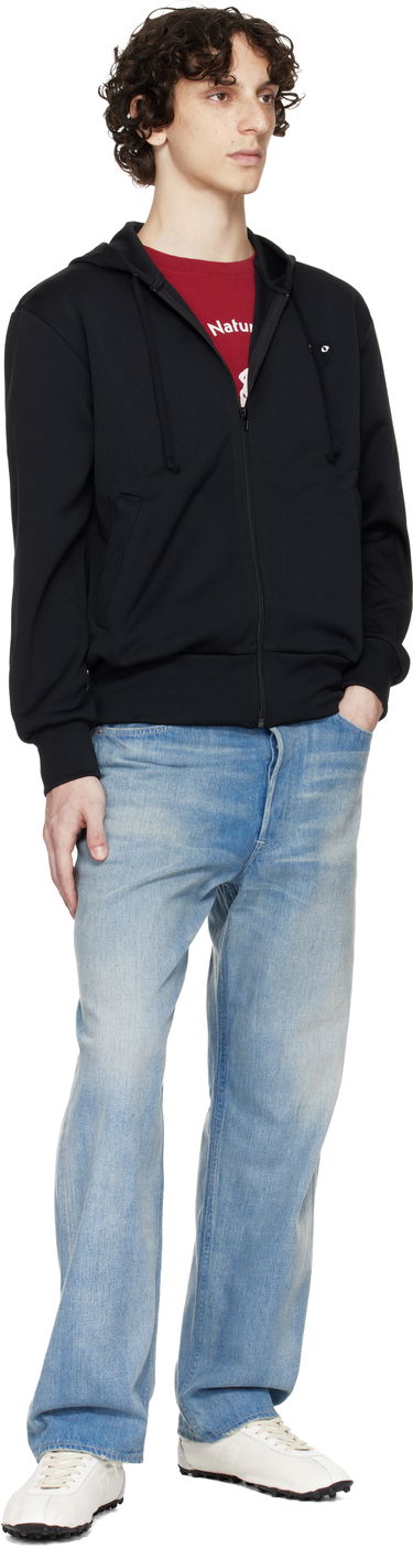Pulover Comme des Garçons Zip Hoodie with Big Heart Print Črna | AX-T254-051, 3