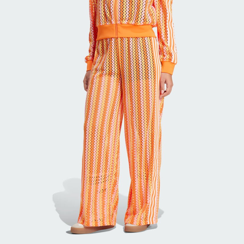 Hlače adidas Originals Summer Glow Firebird Wide Leg Pants Oranžna | KC0759