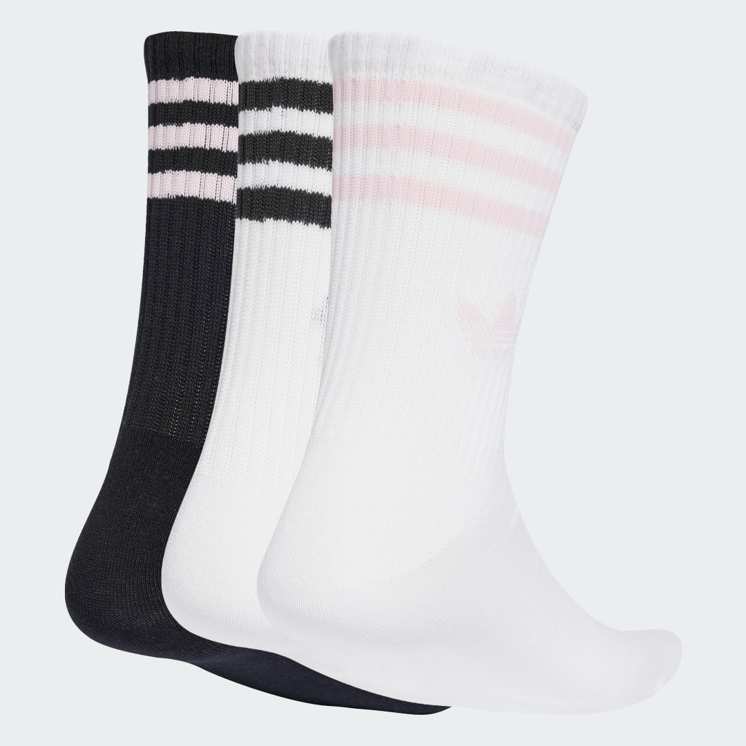 Nogavice adidas Performance 3-Stripes Crew Socks - 3 Pairs Roza | JV7405, 0