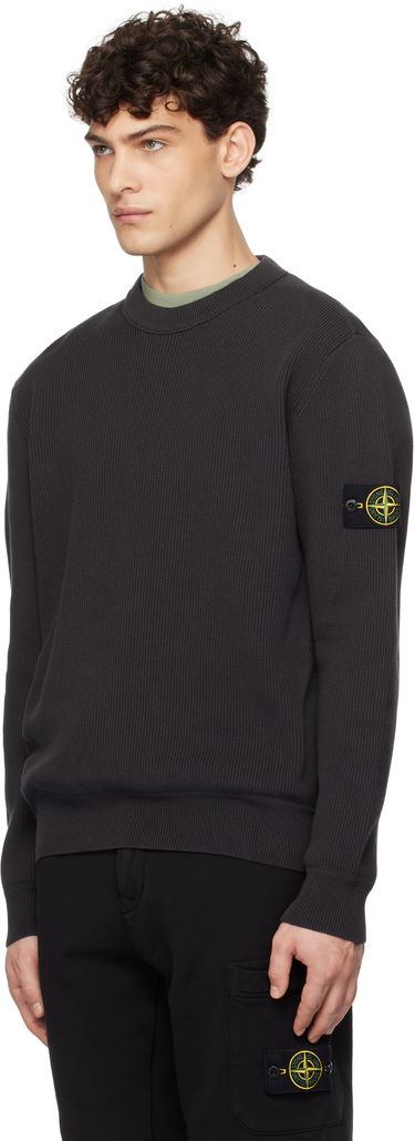 Pleteni pulover Stone Island Stone Island Ribbed Organic Cotton Crewneck Sweater Siva | K1S15 5100054 S00D8, 3