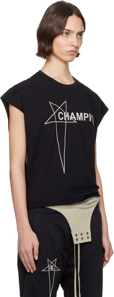 Majica brez rokavov Rick Owens Rick Owens Champion Edition Micro Tatlin Tank Top Črna | CW01E1668 CHJG, 1